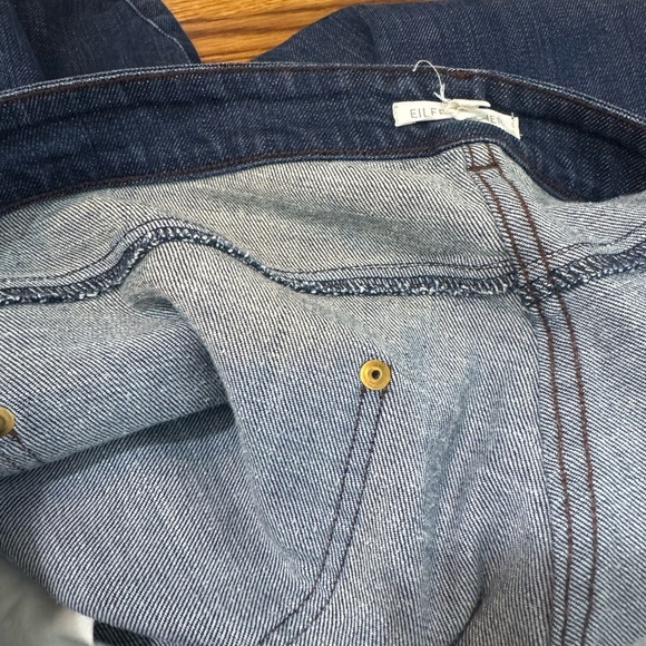 Eileen Fisher Straight Leg Stretchy Cotton Jeans Size Large - Picture 11 of 12